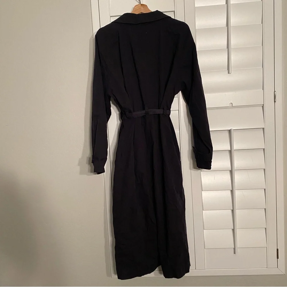 Universal Thread XL Women's Button Down Trench Coat Black NWT - Picture 8 of 8